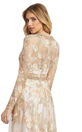 4 of 4 Mac Duggal 79287D Peach-Romance