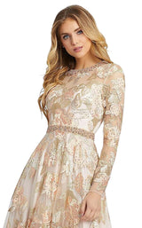 3 of 4 Mac Duggal 79287D Peach-Romance