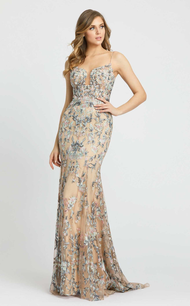 Mac Duggal 79313 Nude-Multi