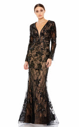 1 of 3 Mac Duggal 79351 Dress Black-Nude