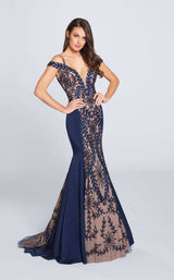 1 of 4 Ellie Wilde EW21715 Navy/Nude