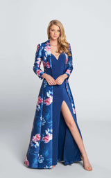 1 of 6 Ellie Wilde EW21741 Navy/Multi