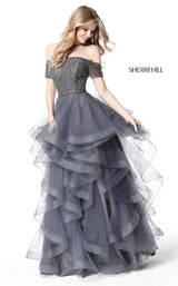 1 of 6 Sherri Hill 51271 Gun Metal/Gun Metal