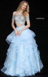 7 of 7 Sherri Hill 51272 Light Blue