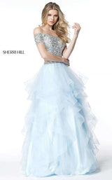 1 of 7 Sherri Hill 51272 Light Blue