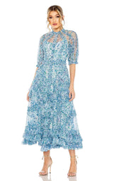 3 of 9 Mac Duggal 8011 Dress Blue-Multi