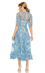 9 of 9 Mac Duggal 8011 Dress Blue-Multi