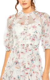 4 of 9 Mac Duggal 8011 Dress Ecru-Multi