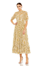 2 of 9 Mac Duggal 8011 Dress Yellow-Multi