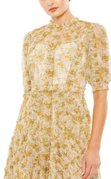 5 of 9 Mac Duggal 8011 Dress Yellow-Multi