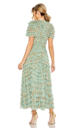 3 of 3 Mac Duggal 8014 Dress Sage-Multi