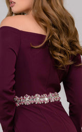 5 of 5 Jovani 37601 Burgundy