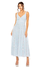 2 of 6 Mac Duggal 8027 Dress Blue-Multi