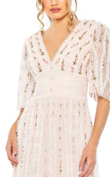 3 of 6 Mac Duggal 8028 Dress Blush-Multi