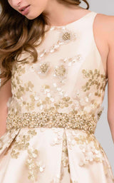 3 of 4 Jovani 49964 Champagne