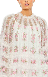 2 of 3 Mac Duggal 8031 Dress White-Multi