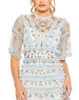 3 of 6 Mac Duggal 8033 Dress Blue-Multi