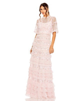 2 of 6 Mac Duggal 8033 Dress Rose-Multi