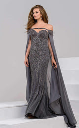 1 of 6 Jovani 45566 Charcoal