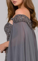 5 of 6 Jovani 45566 Charcoal