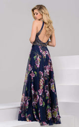 14 of 14 Jovani 49968 Navy/Print