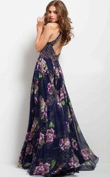 7 of 14 Jovani 49968 Navy/Print
