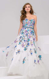 3 of 5 Jovani 50551 White/Multi