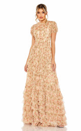 1 of 3 Mac Duggal 8045 Dress Beige-Multi