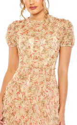 2 of 3 Mac Duggal 8045 Dress Beige-Multi