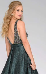 4 of 6 Jovani 49220 Black/Green