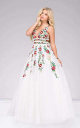 2 of 7 Jovani 48891 Off White/Multi