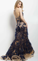 3 of 9 Jovani 41592 Navy/Nude