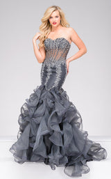 1 of 6 Jovani 42883 Charcoal/Charcoal