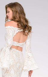 4 of 4 Jovani 45894 Off White/Nude