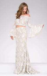 1 of 4 Jovani 45894 Off White/Nude