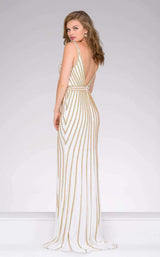 2 of 8 Jovani 45898 White/Gold