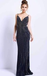 5 of 8 Jovani 45898 Navy/Gold