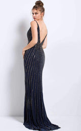 7 of 8 Jovani 45898 Navy/Gold