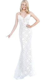 1 of 4 Jovani 8082 Off White