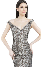 3 of 4 Jovani 8083 Black/Silver