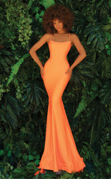 1 of 4 Clarisse 810114 Dress Neon-Orange