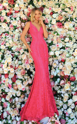 1 of 4 Clarisse 810182 Dress Fuchsia