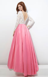 2 of 2 Angela and Alison 81022 Dress Ivory-Pink