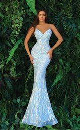 1 of 4 Clarisse 810305 Dress Iridescent-Blue