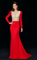 Angela and Alison 81056 Dress Hot Red