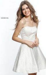 9 of 9 Sherri Hill 51365 Ivory