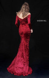 2 of 2 Sherri Hill 51405 Dark Red