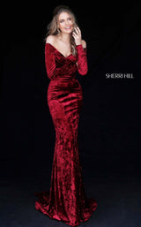 1 of 2 Sherri Hill 51405 Dark Red