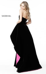 4 of 5 Sherri Hill 51418 Black/Fuchsia