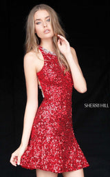 1 of 9 Sherri Hill 51431 Red